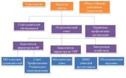 Структура и органы управления  МКОУ «Большецарынская средняя общеобразовательная школа №1»